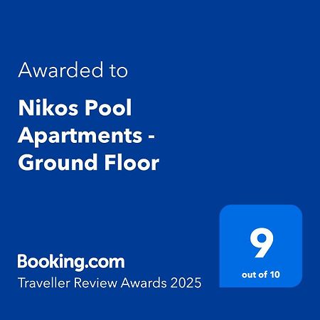 Nikos Pool Apartments - Ground Floor Sidárion 외부 사진